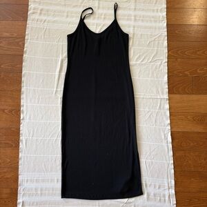 Fabletics Black Ribbed Slip Dress